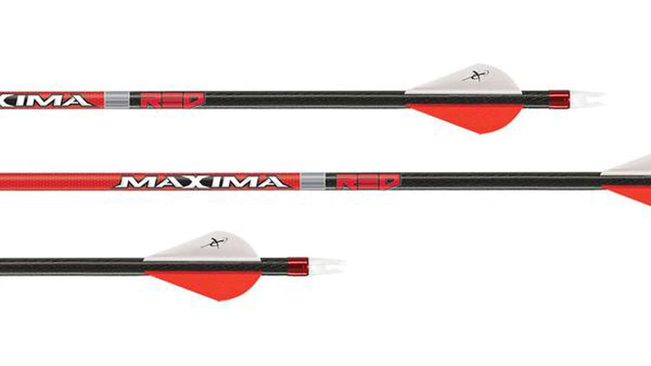 Maxima Red 350 6 Pack Fletched – Arrows Unlimited